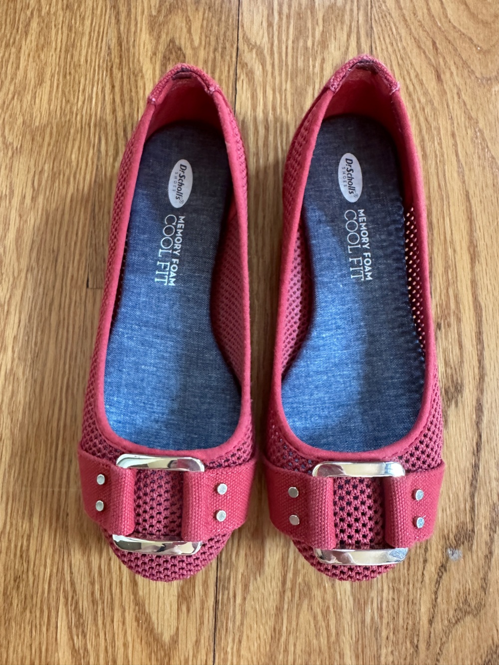 Dr. Scholl's Red Knit Ballet Flats